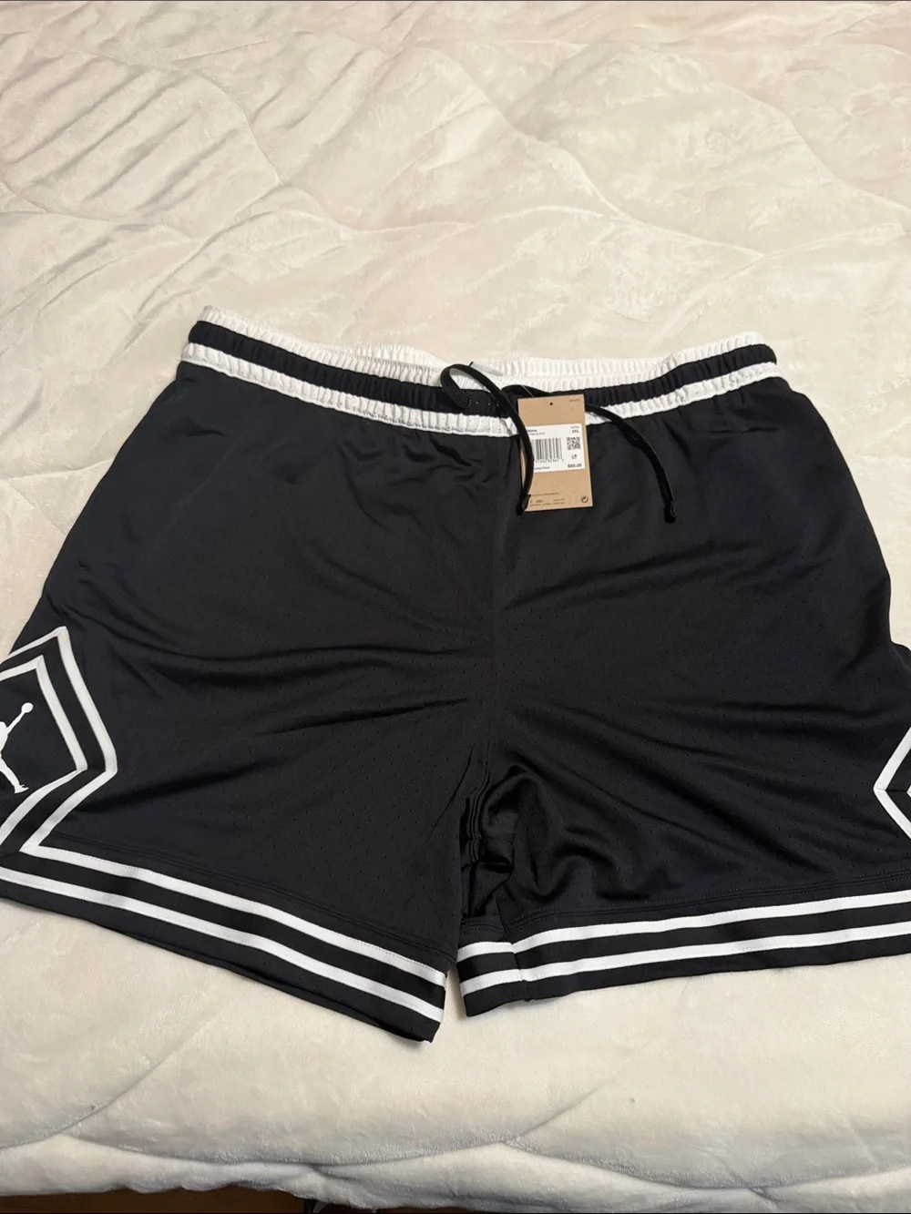 Jordan Black and White Men's Active Shorts